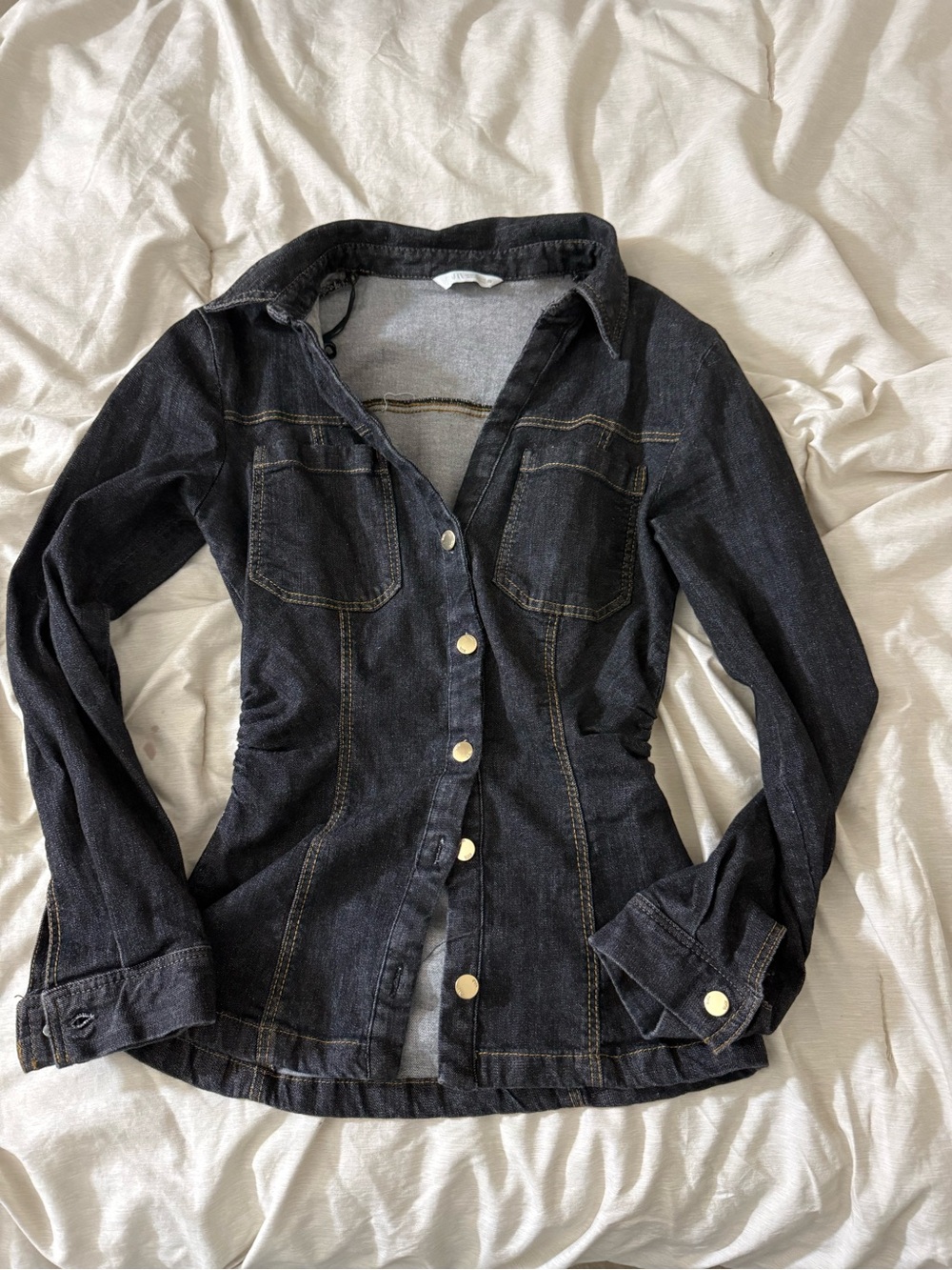 Zara Fitted Denim Shirt